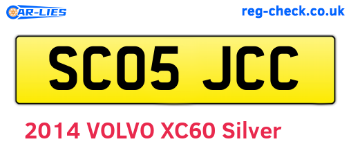 SC05JCC are the vehicle registration plates.