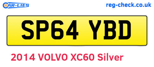 SP64YBD are the vehicle registration plates.