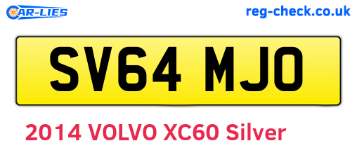 SV64MJO are the vehicle registration plates.