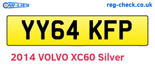 YY64KFP are the vehicle registration plates.