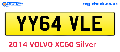 YY64VLE are the vehicle registration plates.