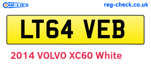 LT64VEB are the vehicle registration plates.