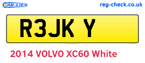 R3JKY are the vehicle registration plates.