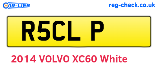 R5CLP are the vehicle registration plates.