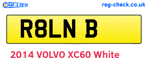 R8LNB are the vehicle registration plates.
