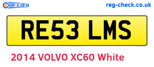 RE53LMS are the vehicle registration plates.