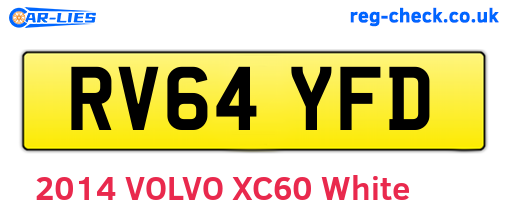 RV64YFD are the vehicle registration plates.