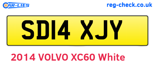 SD14XJY are the vehicle registration plates.