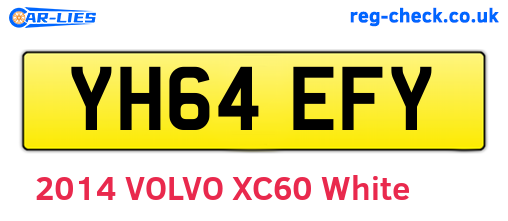 YH64EFY are the vehicle registration plates.