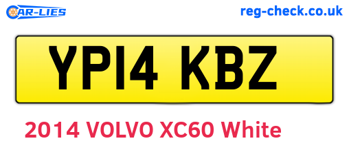 YP14KBZ are the vehicle registration plates.