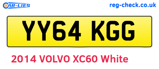 YY64KGG are the vehicle registration plates.