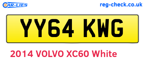 YY64KWG are the vehicle registration plates.
