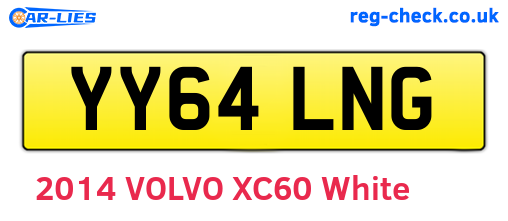 YY64LNG are the vehicle registration plates.