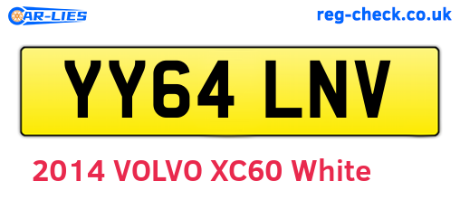 YY64LNV are the vehicle registration plates.