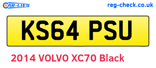KS64PSU are the vehicle registration plates.