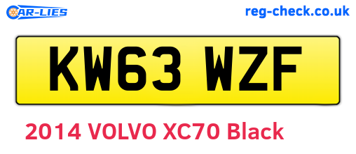 KW63WZF are the vehicle registration plates.