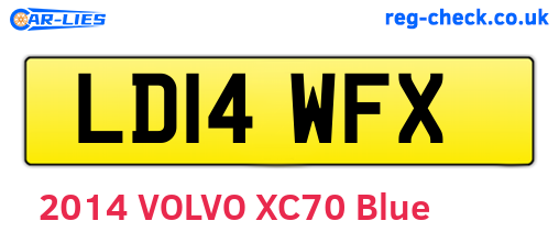 LD14WFX are the vehicle registration plates.