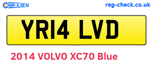 YR14LVD are the vehicle registration plates.