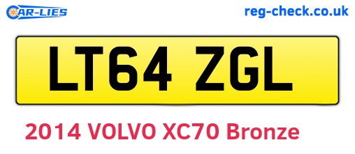 LT64ZGL are the vehicle registration plates.