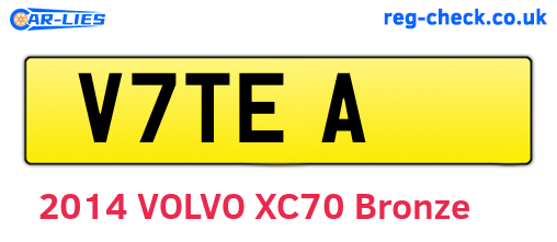 V7TEA are the vehicle registration plates.