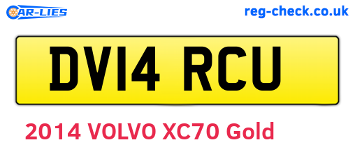 DV14RCU are the vehicle registration plates.