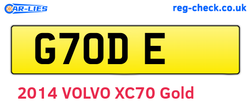 G7ODE are the vehicle registration plates.