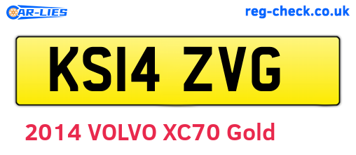 KS14ZVG are the vehicle registration plates.