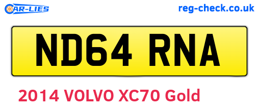 ND64RNA are the vehicle registration plates.