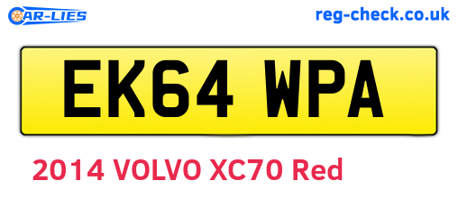 EK64WPA are the vehicle registration plates.