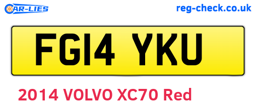 FG14YKU are the vehicle registration plates.