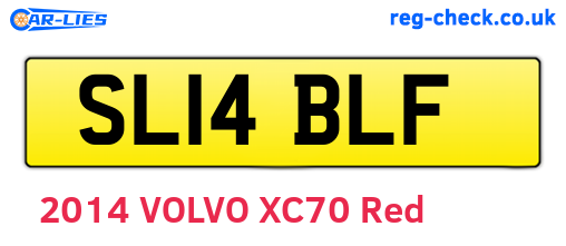 SL14BLF are the vehicle registration plates.