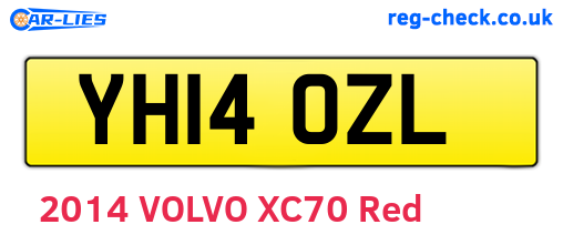 YH14OZL are the vehicle registration plates.