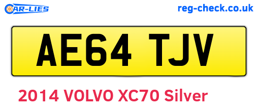 AE64TJV are the vehicle registration plates.