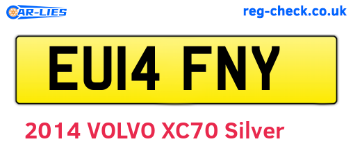 EU14FNY are the vehicle registration plates.