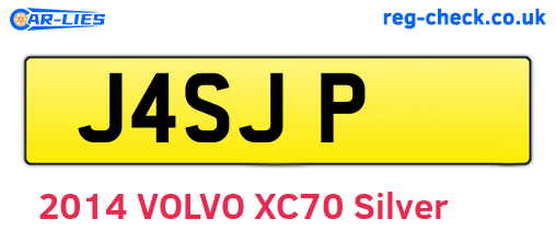 J4SJP are the vehicle registration plates.