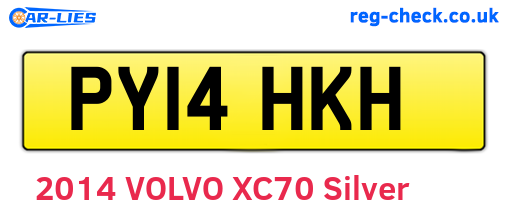 PY14HKH are the vehicle registration plates.