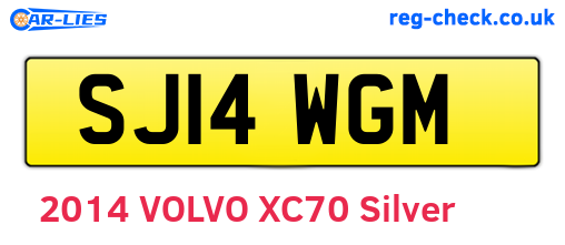 SJ14WGM are the vehicle registration plates.