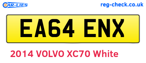 EA64ENX are the vehicle registration plates.