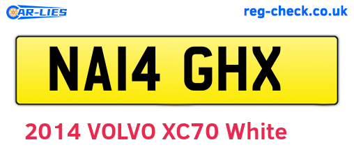 NA14GHX are the vehicle registration plates.