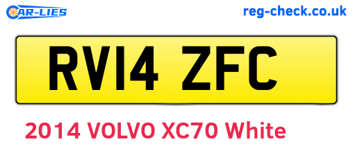 RV14ZFC are the vehicle registration plates.