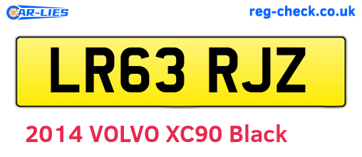 LR63RJZ are the vehicle registration plates.
