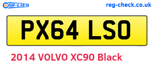 PX64LSO are the vehicle registration plates.