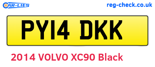 PY14DKK are the vehicle registration plates.