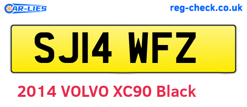 SJ14WFZ are the vehicle registration plates.