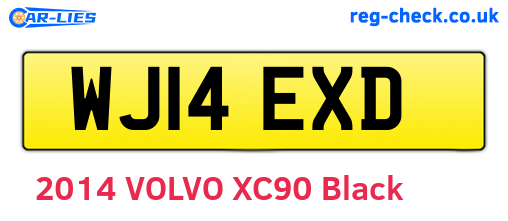 WJ14EXD are the vehicle registration plates.