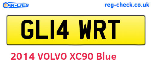 GL14WRT are the vehicle registration plates.