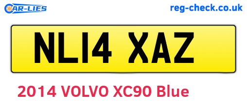 NL14XAZ are the vehicle registration plates.
