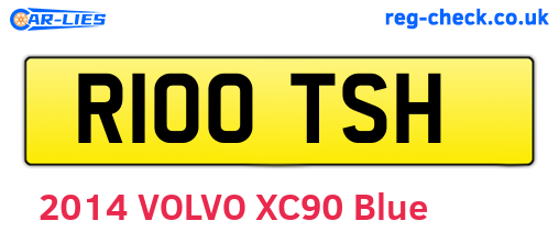 R100TSH are the vehicle registration plates.