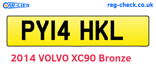 PY14HKL are the vehicle registration plates.
