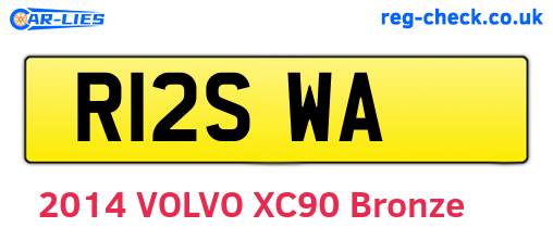 R12SWA are the vehicle registration plates.